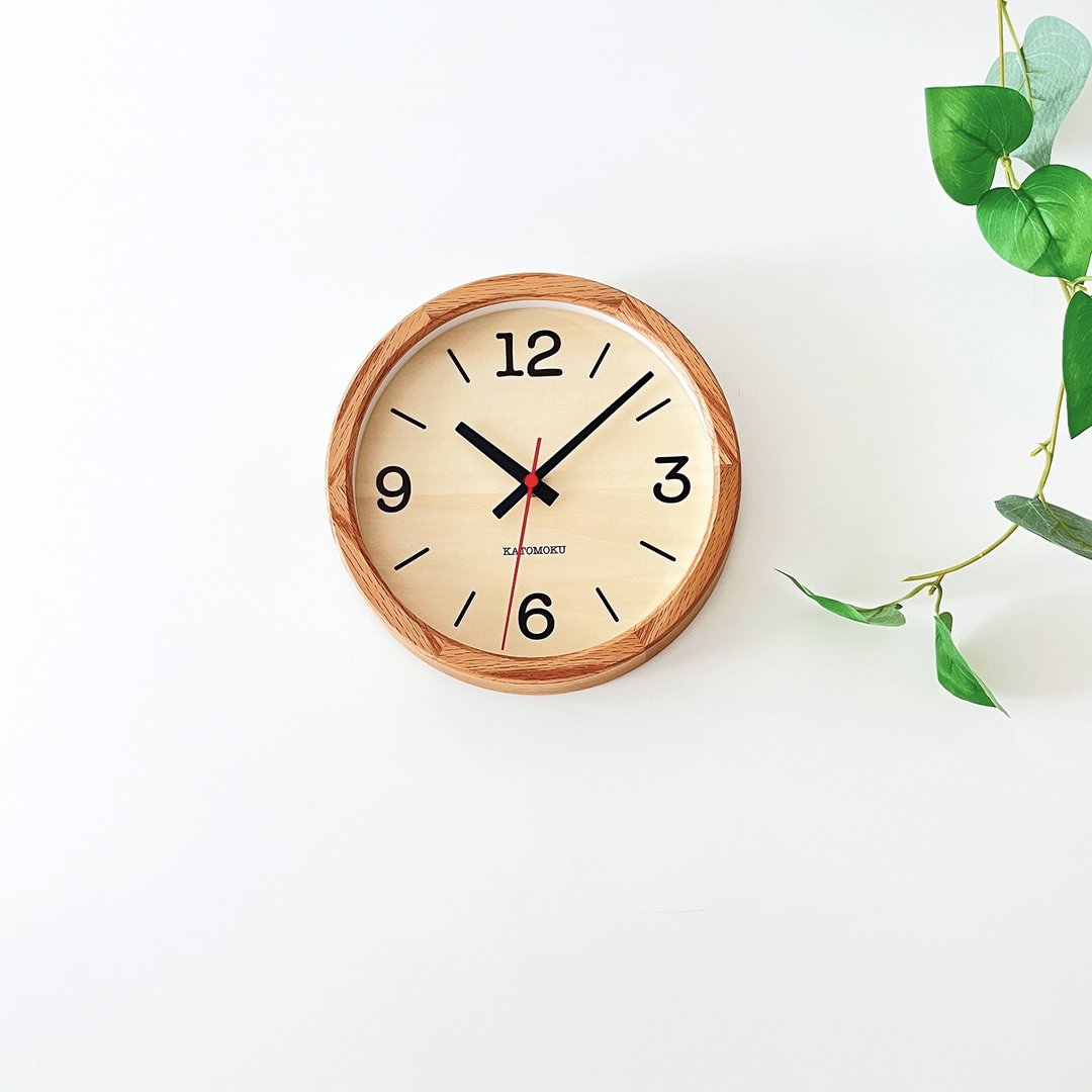 KATOMOKU Muku clock 20 S尺寸 橡木 (km-136OA) 挂钟  日本制造 - 时钟/闹钟 - 木头 卡其色