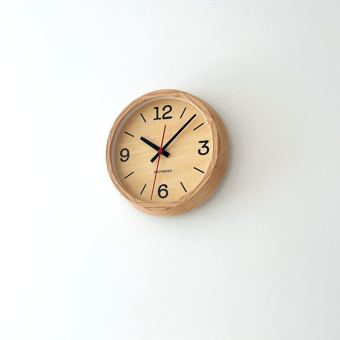KATOMOKU Muku clock 20 S尺寸 橡木 (km-136OA) 挂钟  日本制造 - 时钟/闹钟 - 木头 卡其色