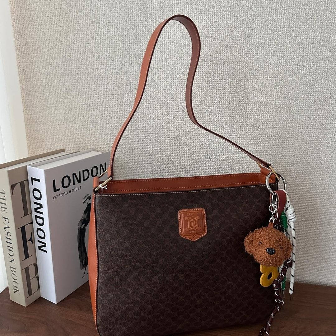 CELINE 赛琳 Macadam 马卡塔尔姆图纹 PVC 棕色 单肩包 - 侧背包/斜挎包 - 真皮 咖啡色