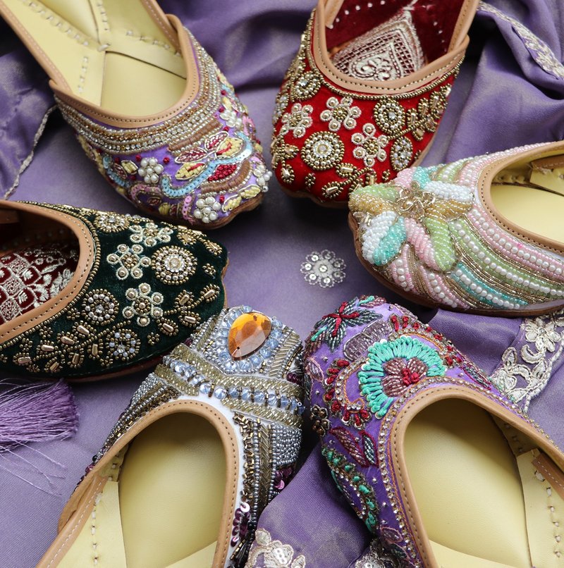 【一千零一夜系列】波西米亚/手工钉珠刺绣鞋 - 女款休闲鞋 - 真皮 多色