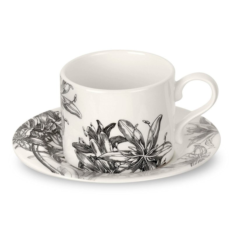 Agapanthus 优雅百子莲系列-0.28L咖啡杯盘组 - 咖啡杯/马克杯 - 瓷 白色