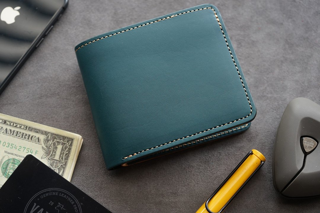 Short Wallet(WAS009)(Blue) - 皮夹/钱包 - 真皮 蓝色