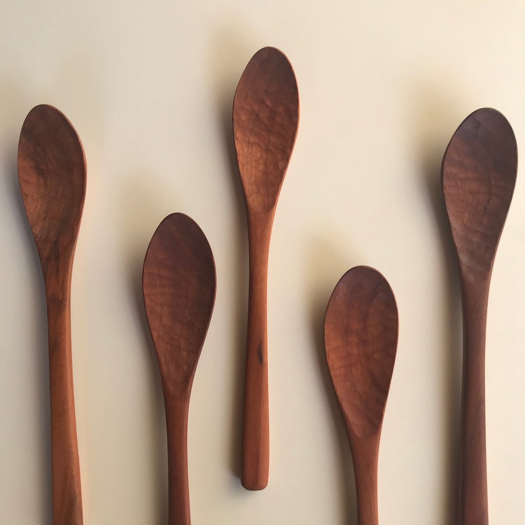 Yamazakura curry spoon - 餐刀/叉/匙组合 - 木头 咖啡色
