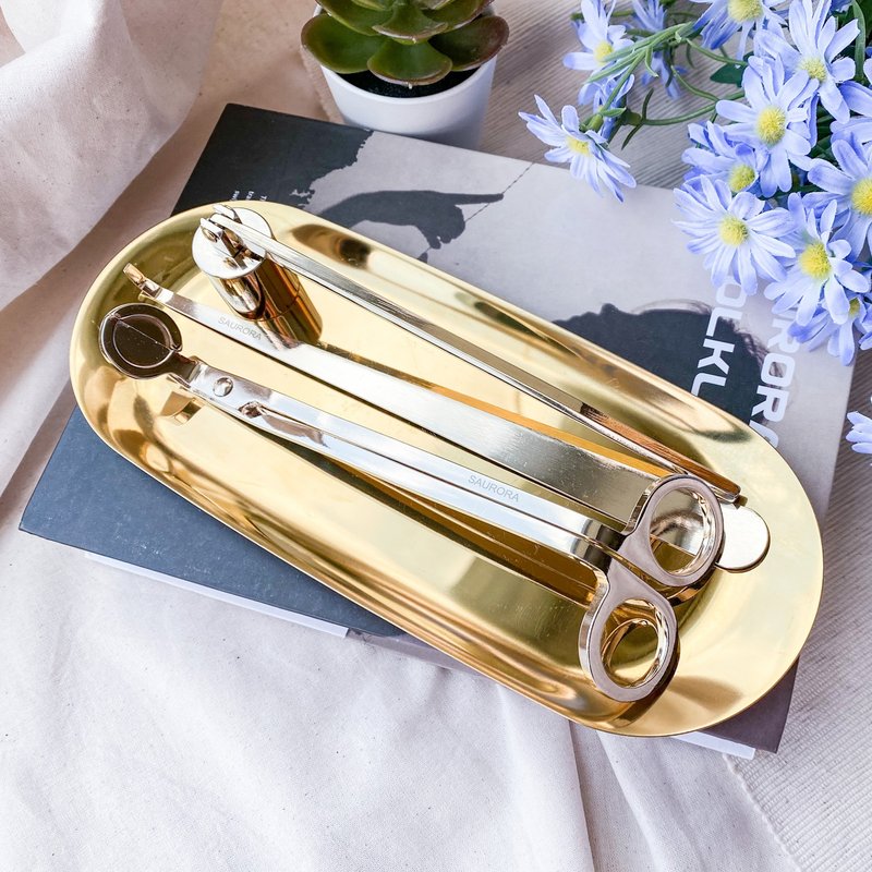 蜡烛工具套装 - 蜡烛/烛台 - 其他金属 金色