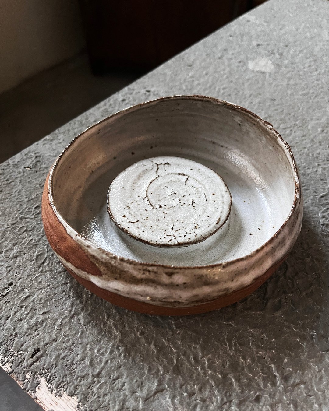 流白 壶承 零二 茶盘陶盘 | 陶器皿 - 茶具/茶杯 - 陶 白色