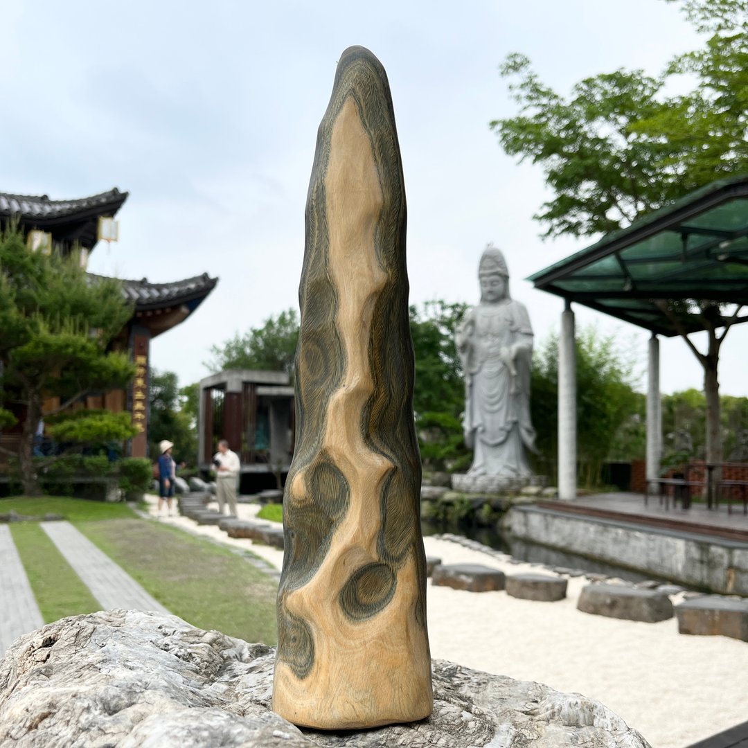 心山系列　Van Gogh　绿檀摆件　家饰摆件　小枯山水　雕刻件 - 摆饰 - 木头 绿色