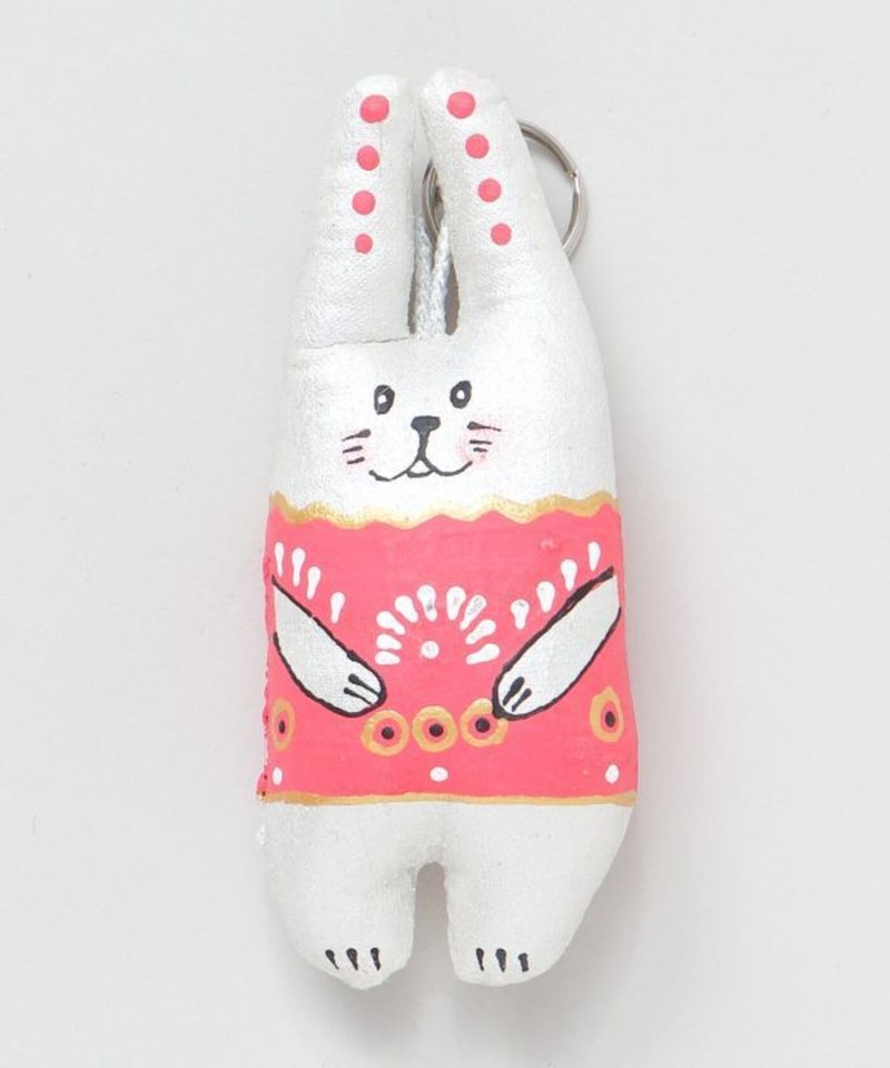 【热门预购】乌克兰粉红兔耳造型钥匙圈 LEUP5702 - 钥匙链/钥匙包 - 聚酯纤维 