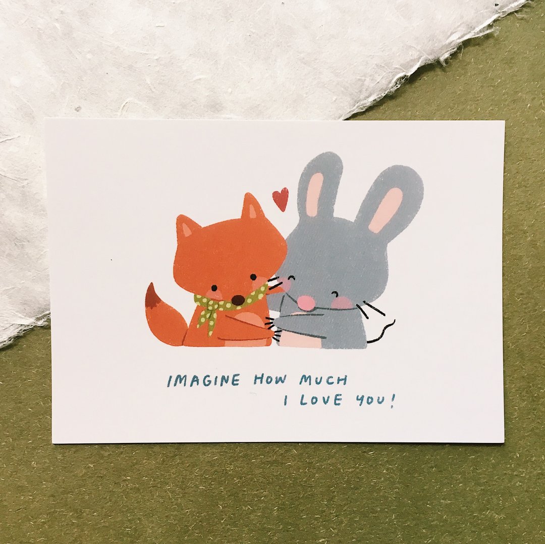 How Much I Love You - Squeaky 明信片 - 卡片/明信片 - 纸 
