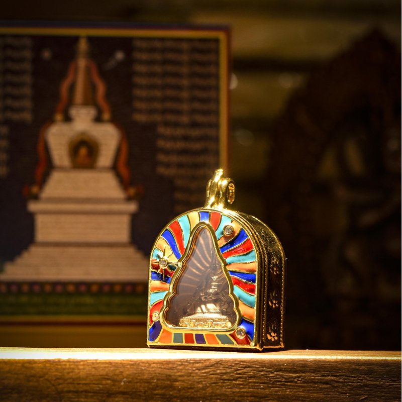 虹身嘎乌盒 s925纯银可打开装擦擦项坠吊坠藏式民族风配饰 - 项链 - 贵金属 