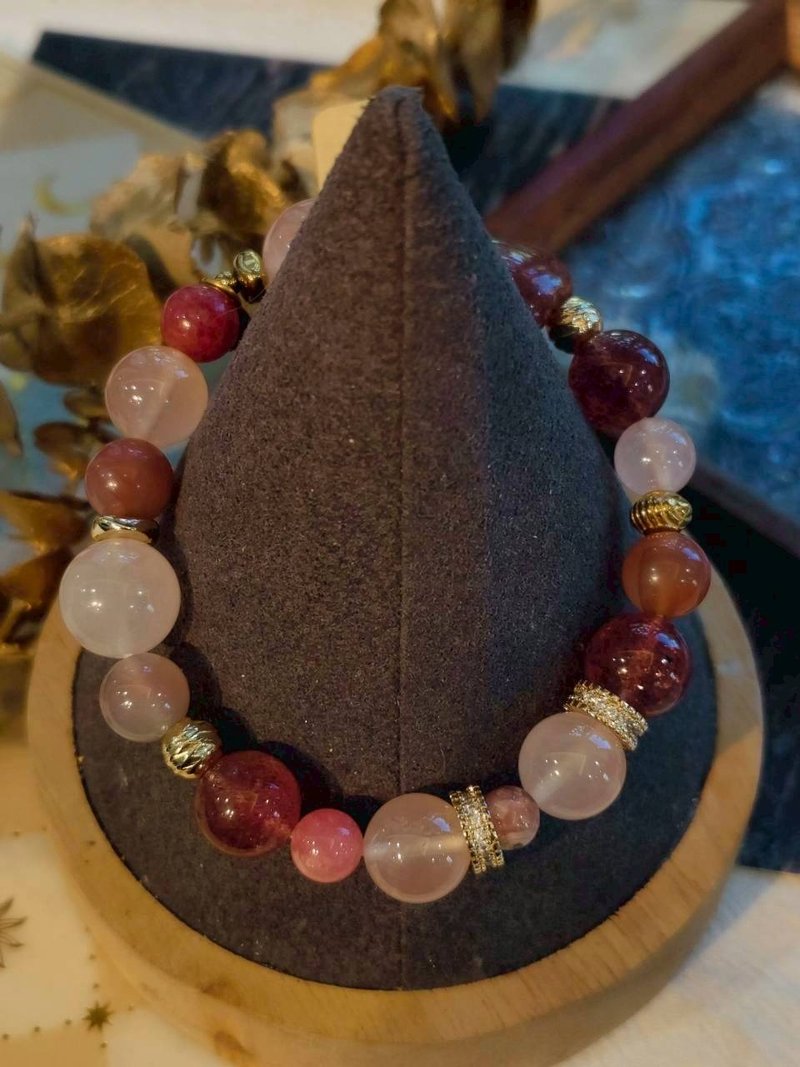 定制化水晶矿石手链  心之柔光  爱与归属水晶手链 - 手链/手环 - 水晶 