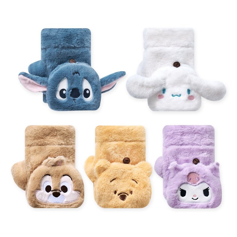 【ONEDER 旺达】三丽鸥酷洛米 迪士尼史迪奇 成人绒毛保暖手套 - 手套 - 聚酯纤维 