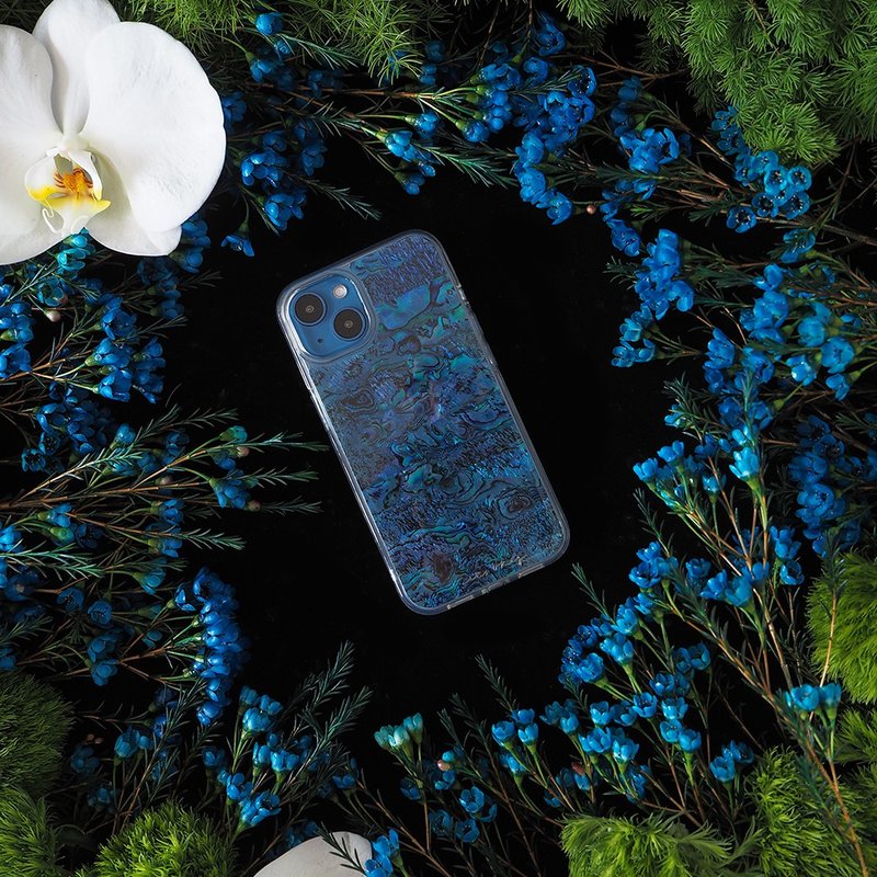 深蓝海洋 天然真贝 iPhone 手机壳 匠人手工做 高品质 蓝色 设计 - 手机壳/手机套 - 贝壳 蓝色