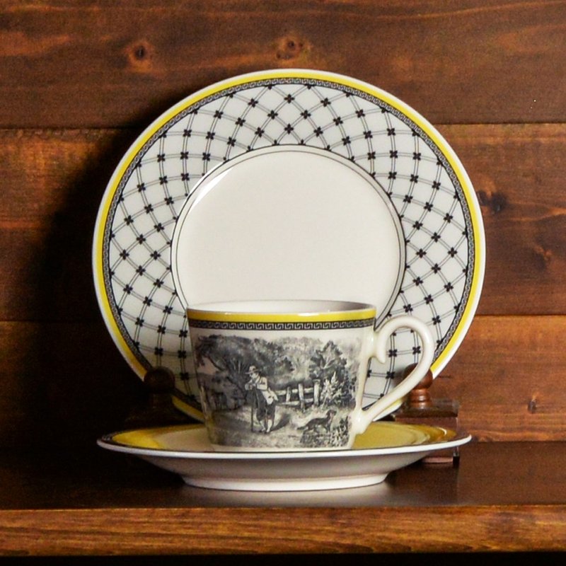 德VB │奥顿系列组合-单人午茶2件组 - 盘子/餐盘/盘架 - 瓷 黄色