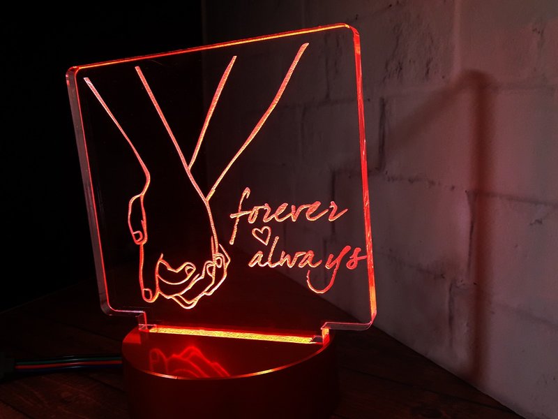 情人夜灯 - 牵手一辈子 - 灯具/灯饰 - 压克力 透明