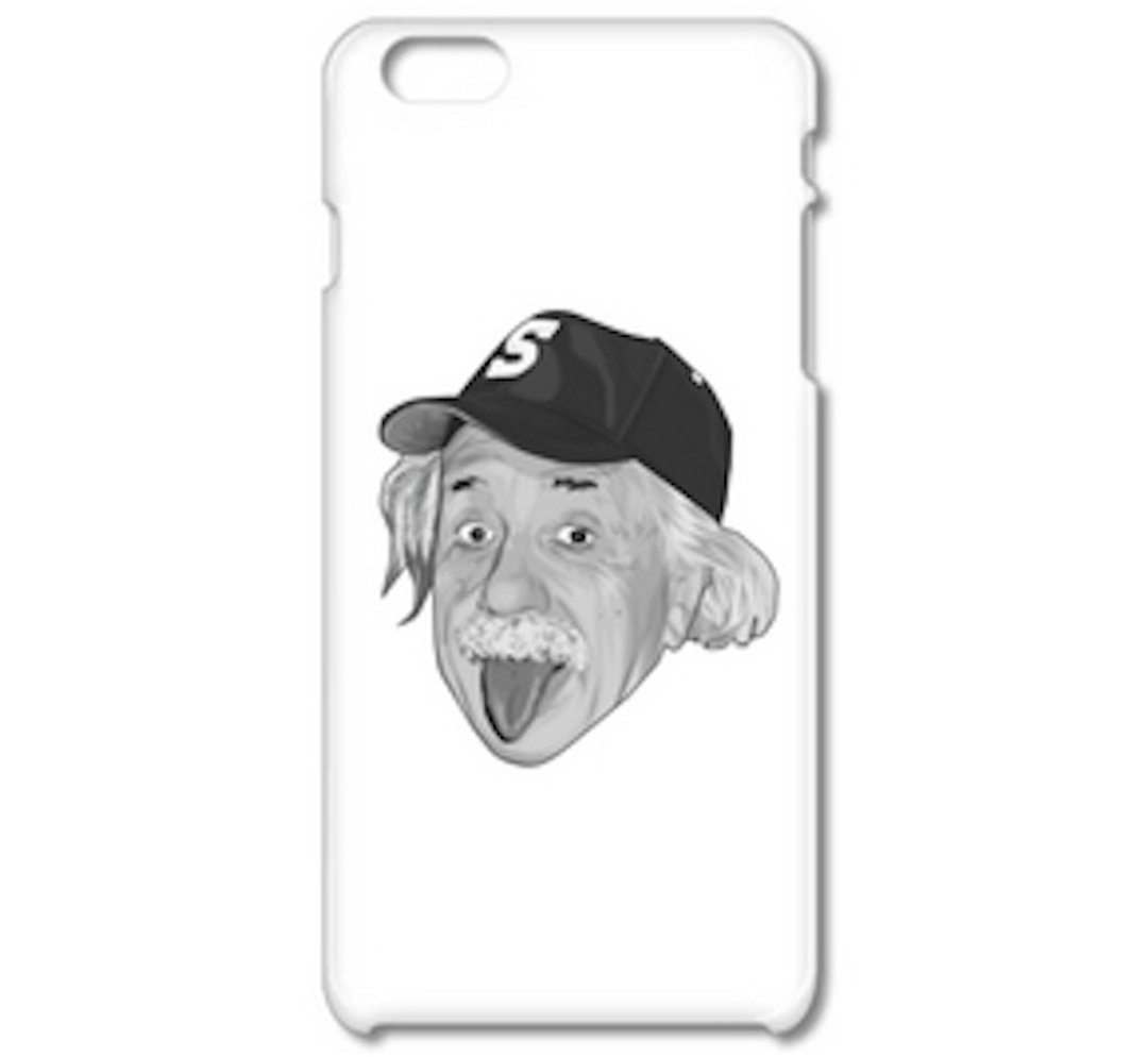 Albert Einstein Outdoor monochrome (iPhone6 ​​case) (iPhone5 case) - 手机壳/手机套 - 塑料 白色