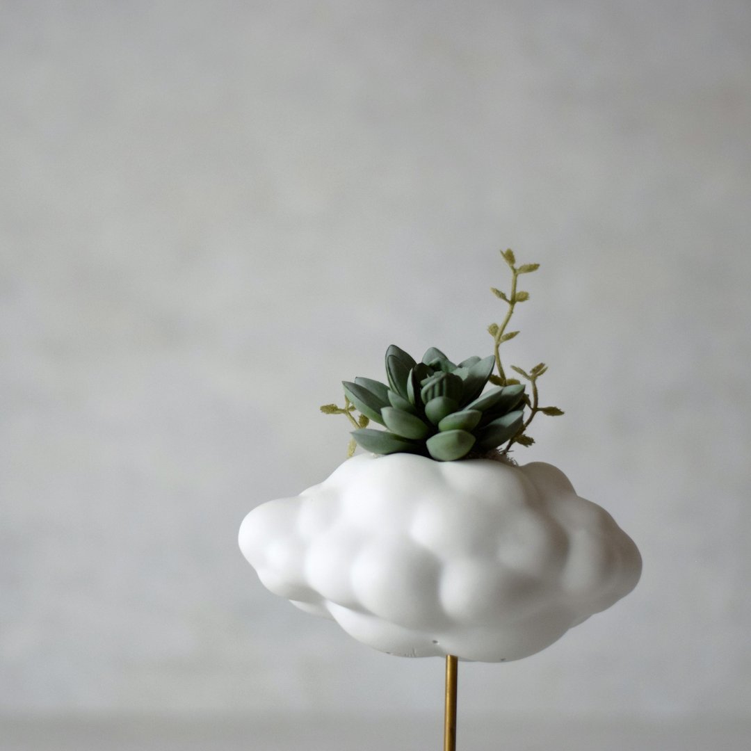 Clouds falling on the ground Artificial flowers - 花瓶/陶器 - 其他材质 白色