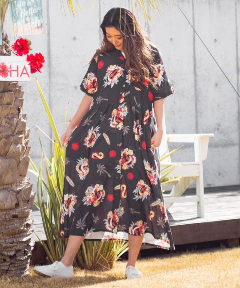 【热门预购】夏威夷夏日幻景浪花与旋律长衬衫(3色)4CH-5211 - 女装衬衫 - 其他材质 