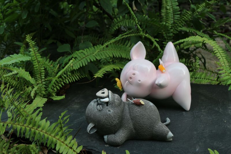 地瓜山猪+玉米平地猪 - 玩偶/公仔 - 树脂 多色