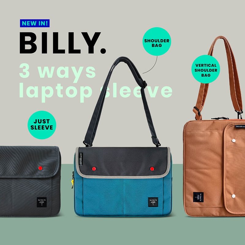 Billy Relife 笔记型电脑套 - 电脑包 - 环保材料 多色