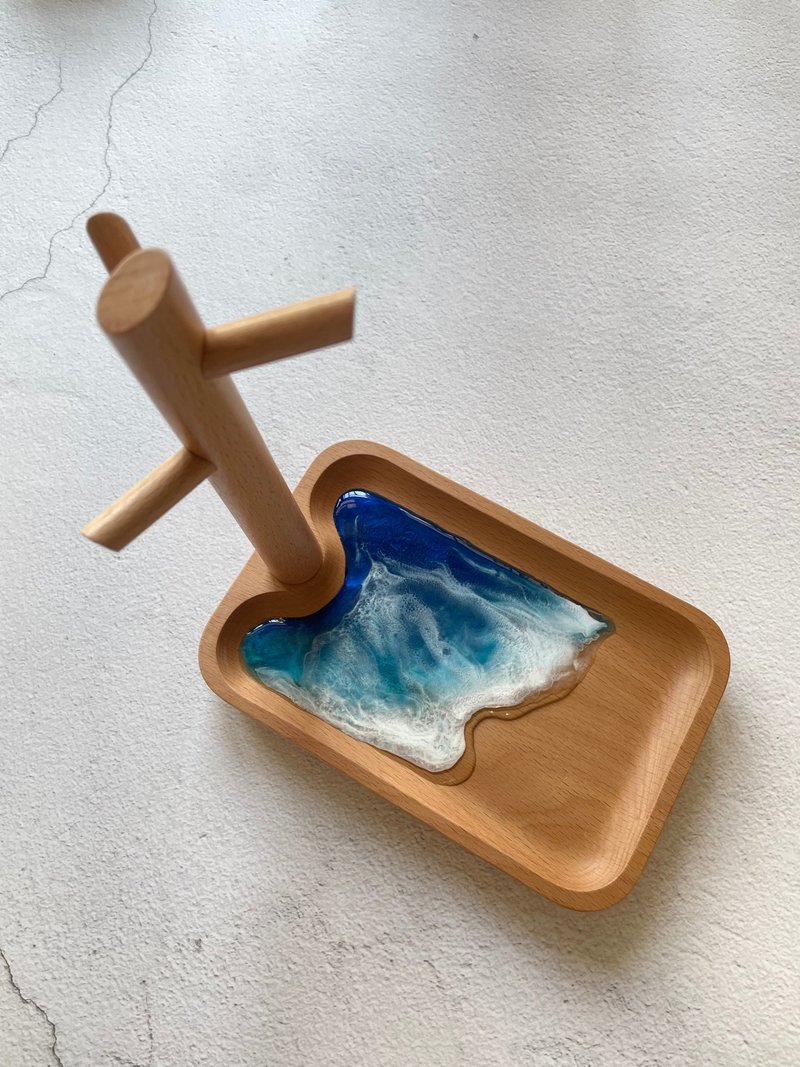 海洋风榉木简约收纳置物架 - 收纳用品 - 木头 