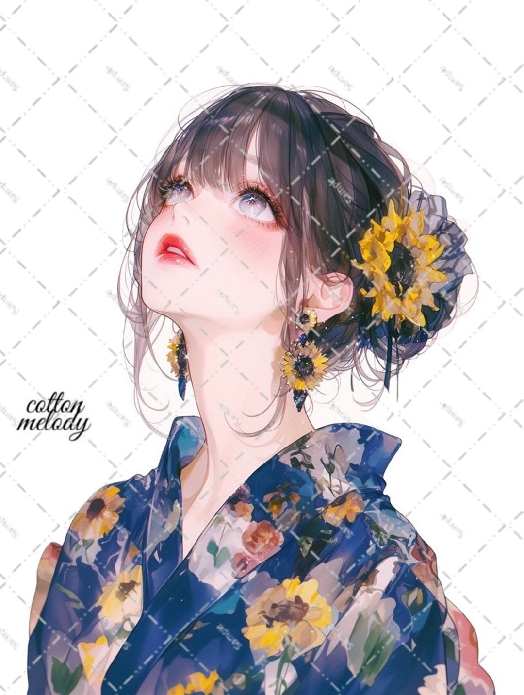 original sticker no.6416 人物贴纸 原创贴纸 人物贴纸 女孩贴纸 原创人物贴纸 - 贴纸 - 纸 