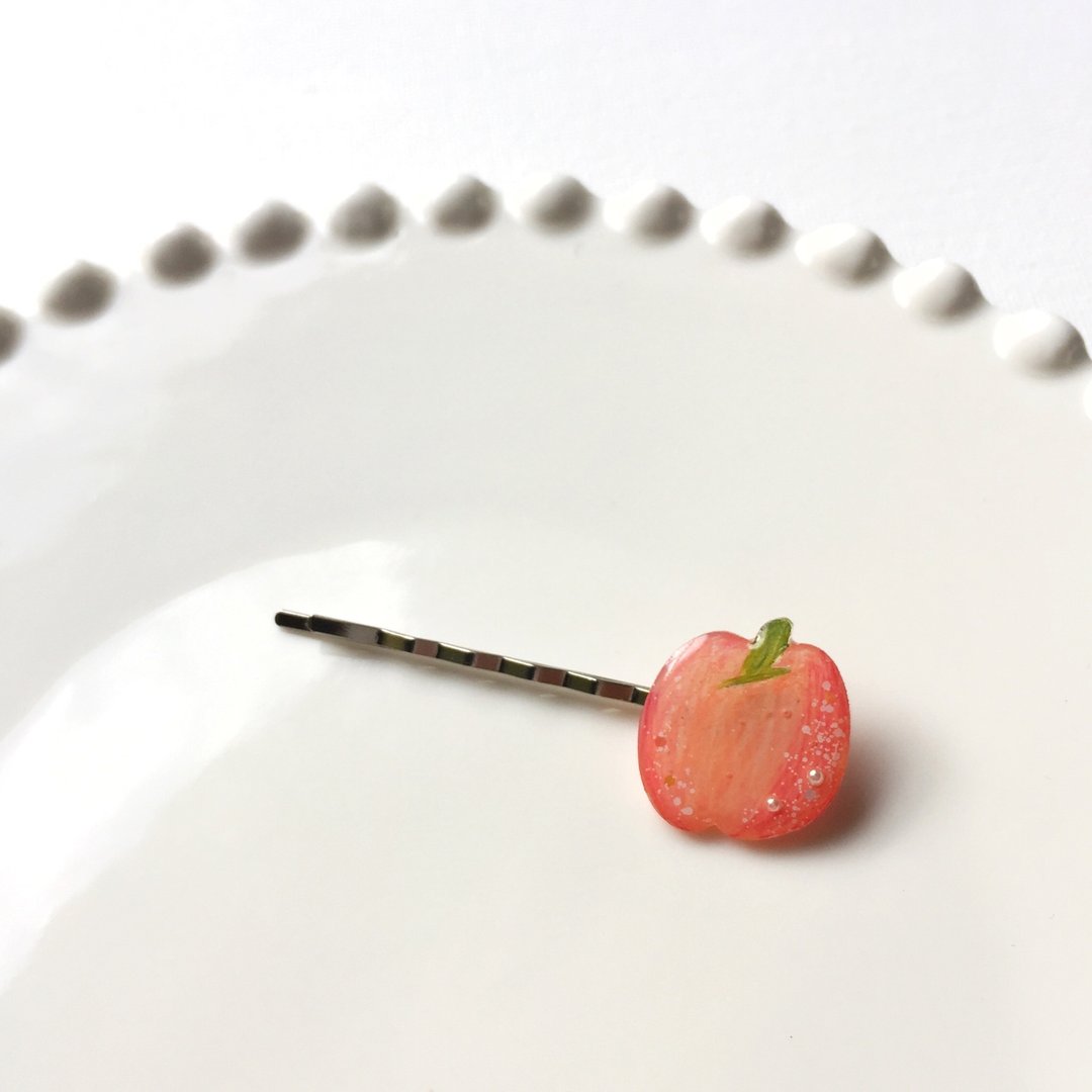 苹苹安安小苹果发夹 - 发饰 - 树脂 红色