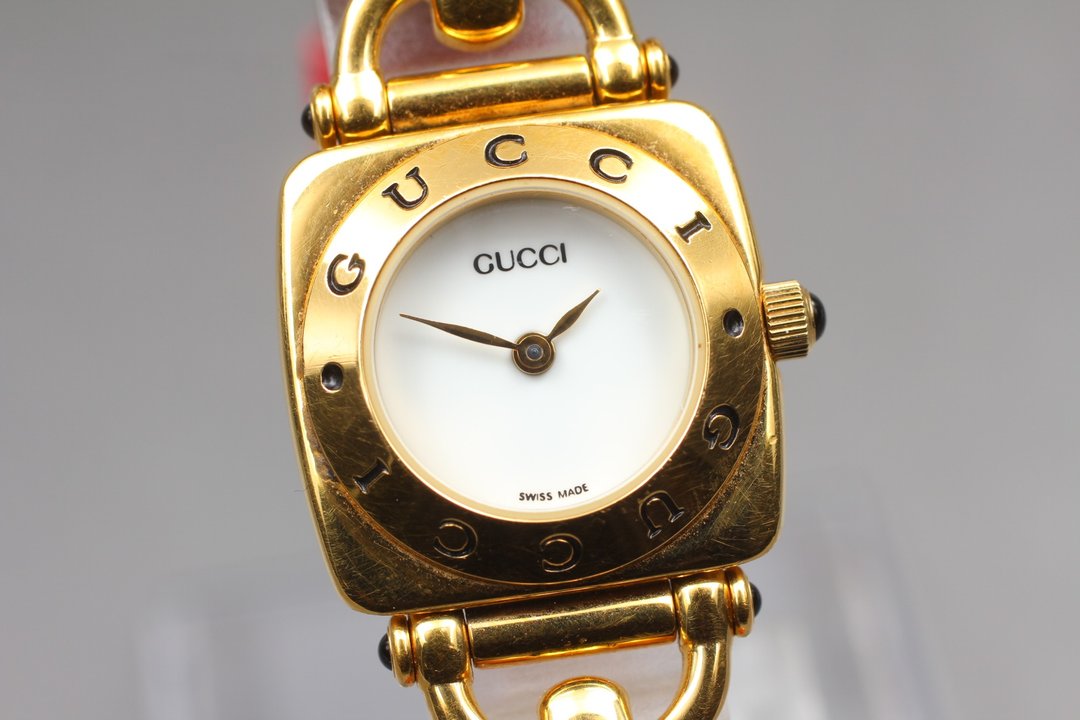 复古古驰女款石英腕表 GUCCI 6300L - 女表 - 不锈钢 金色
