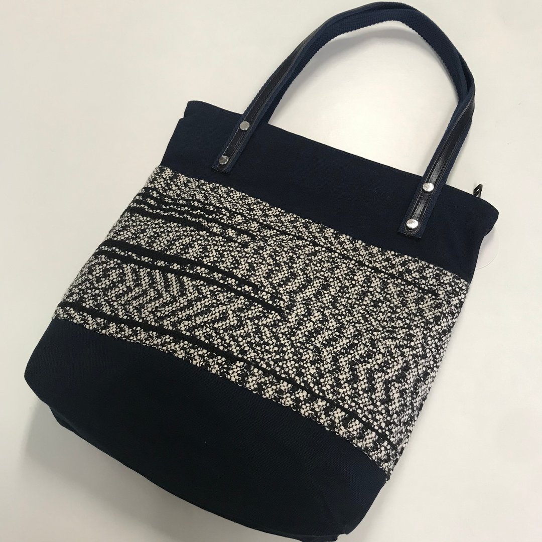 手工织布文件袋/肩背包/tote bag - 侧背包/斜挎包 - 棉 黑色