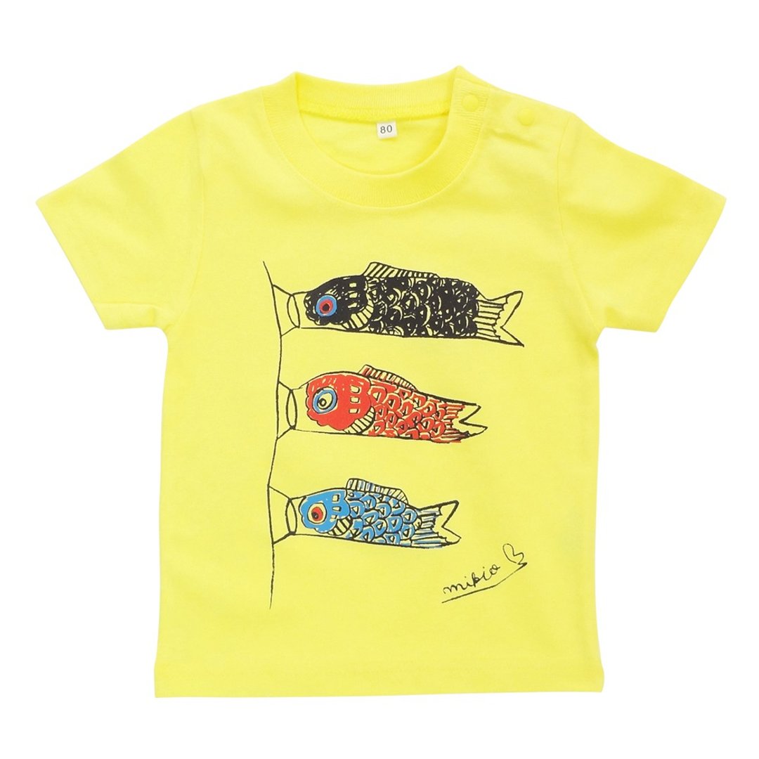 Koinobori Baby Kids T-shirt Yellow - 童装上衣 - 棉 黄色
