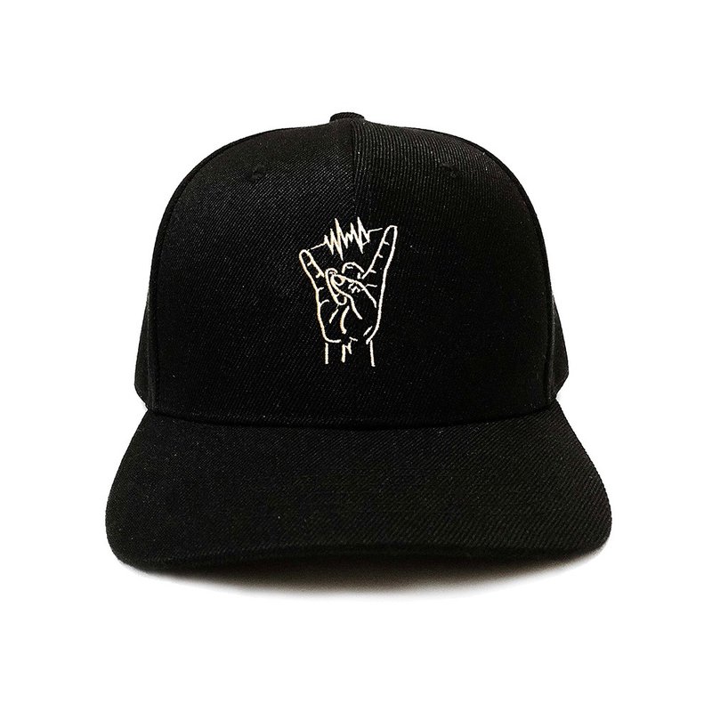 Guitar Player Rock Frequency 原创摇滚频率刺绣鸭舌帽 音乐礼物 - 帽子 - 棉．麻 