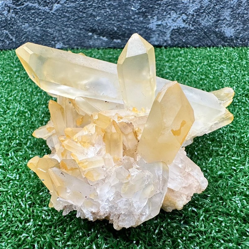 哥伦比亚 芒果晶 原矿 晶簇 - 摆饰 - 水晶 橘色