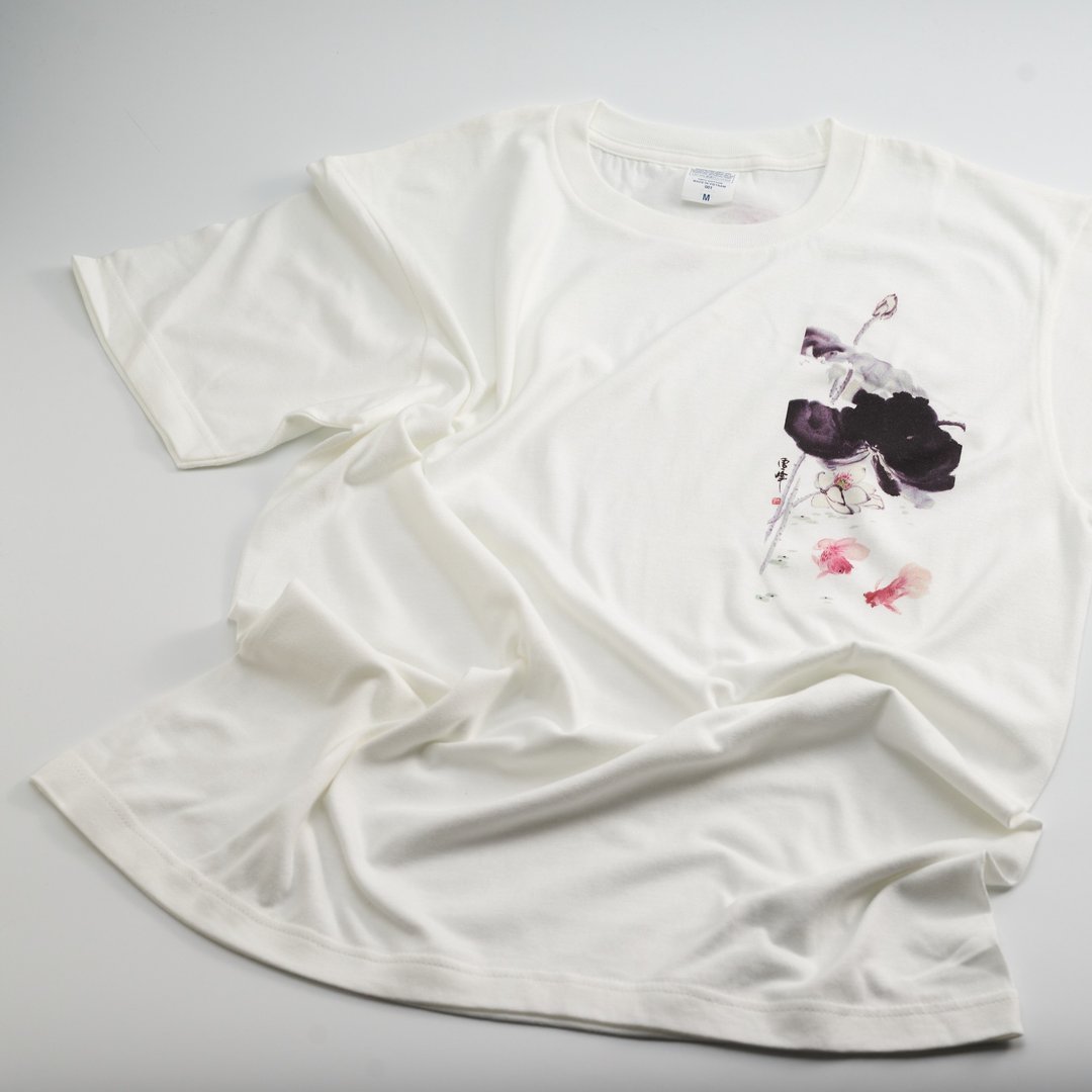 T-shirt 荷花 (白) - 女装 T 恤 - 棉 白色