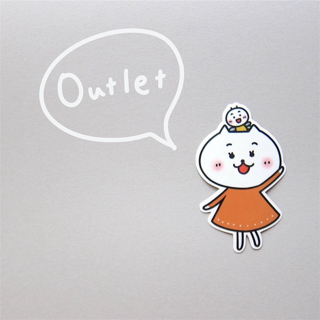 【outlet】贴纸 - 熊子与小八 - 贴纸 - 其他材质 橘色
