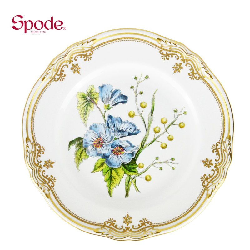 英国Spode-Stafford Flowers斯塔福之花系列-23.5cm盘 - 盘子/餐盘/盘架 - 瓷 白色