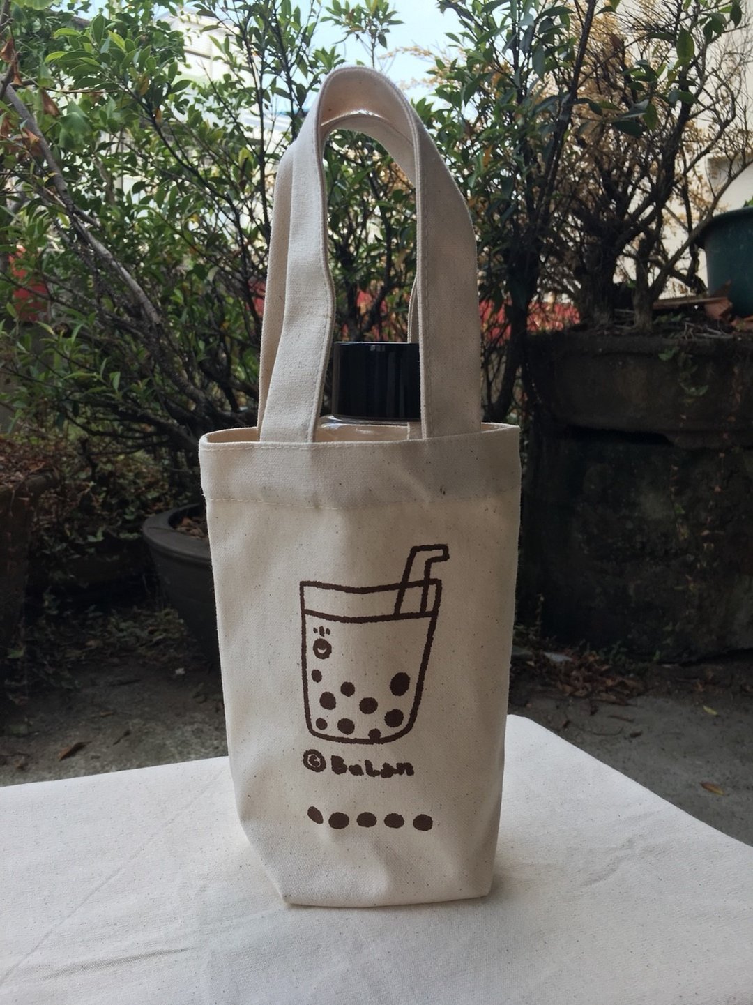 饮料提袋/用珍珠奶茶袋买珍珠奶茶吧! - 手提包/手提袋 - 棉 