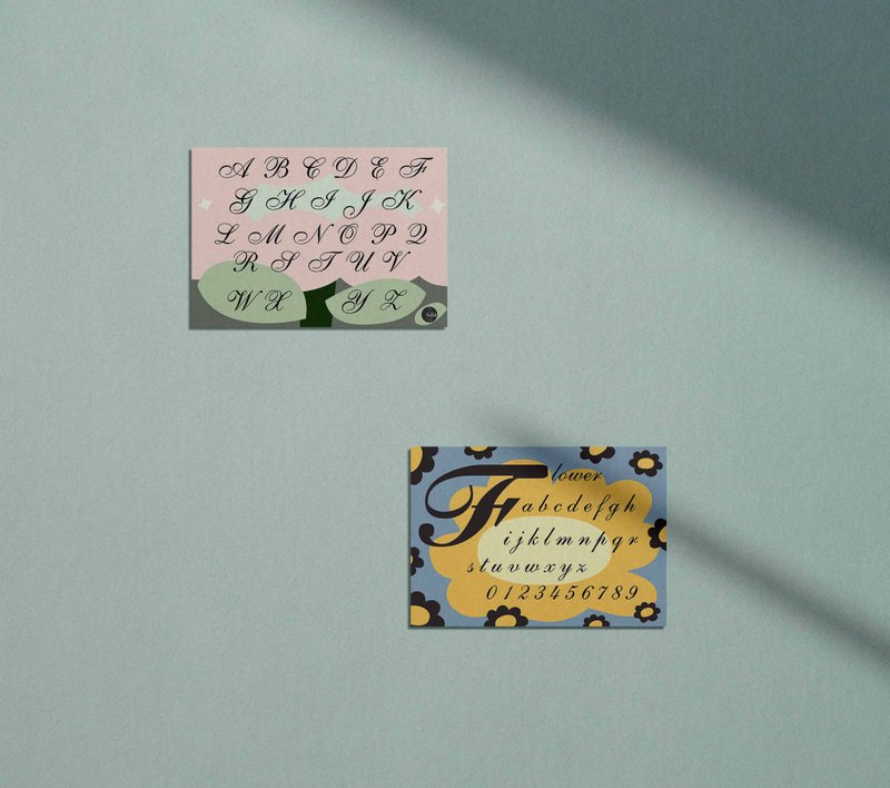 花儿字体 / 尖形沾水笔 / 手拿永久字帖套组 / 铜板体 / 全彩挂画 - 插画/绘画/写字 - 纸 