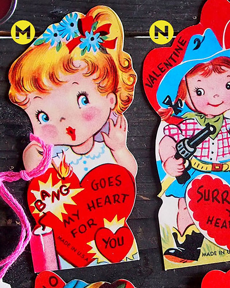 情人节卡片330日元-M- - 卡片/明信片 - 纸 红色