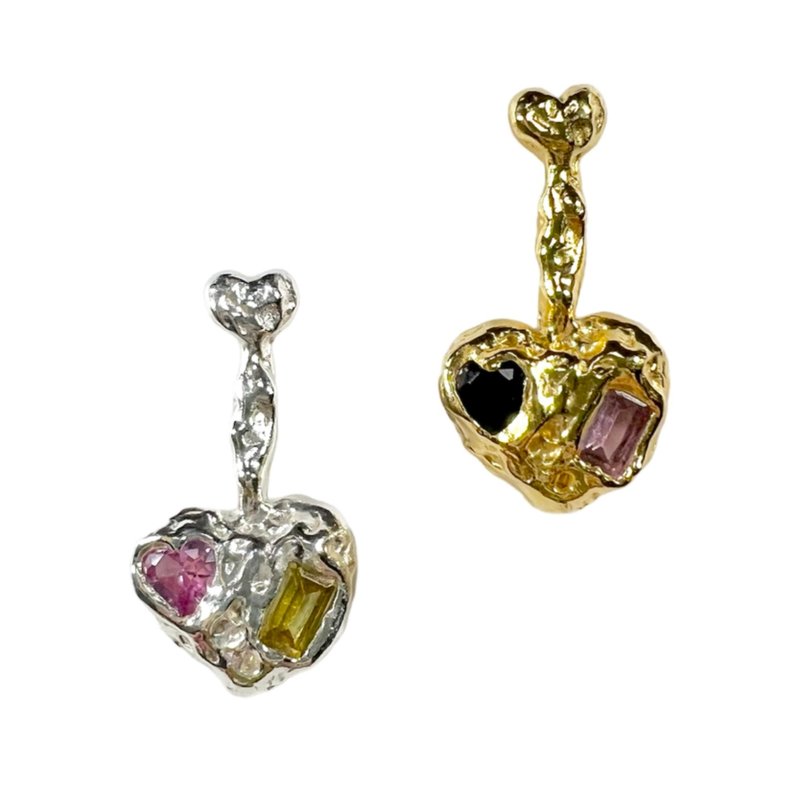 Mind Storage~心灵饼干~ 耳环 - 耳环/耳夹 - 银 银色