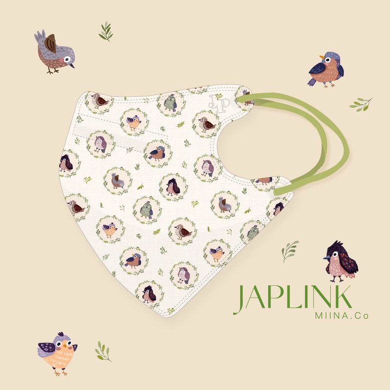 【标准】JAPLINK HEPA 高科技水驻极 立体医疗口罩-麻雀吱吱 - 口罩 - 聚酯纤维 金色