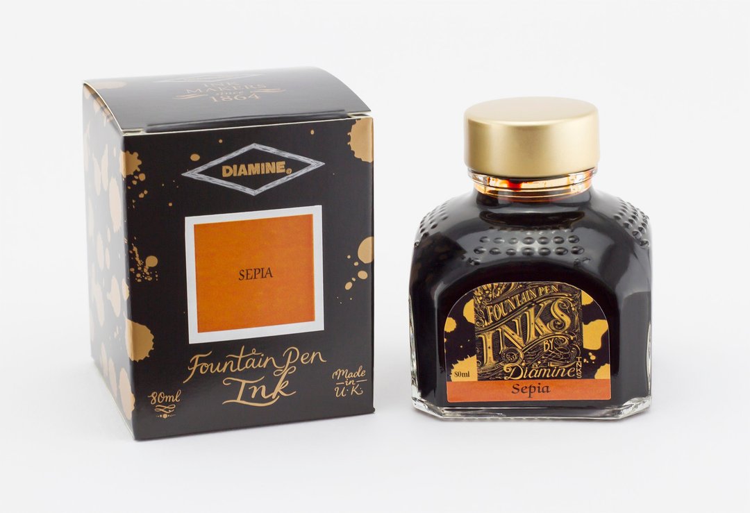 Diamine 赭石棕钢笔墨水 - 墨水 - 玻璃 咖啡色