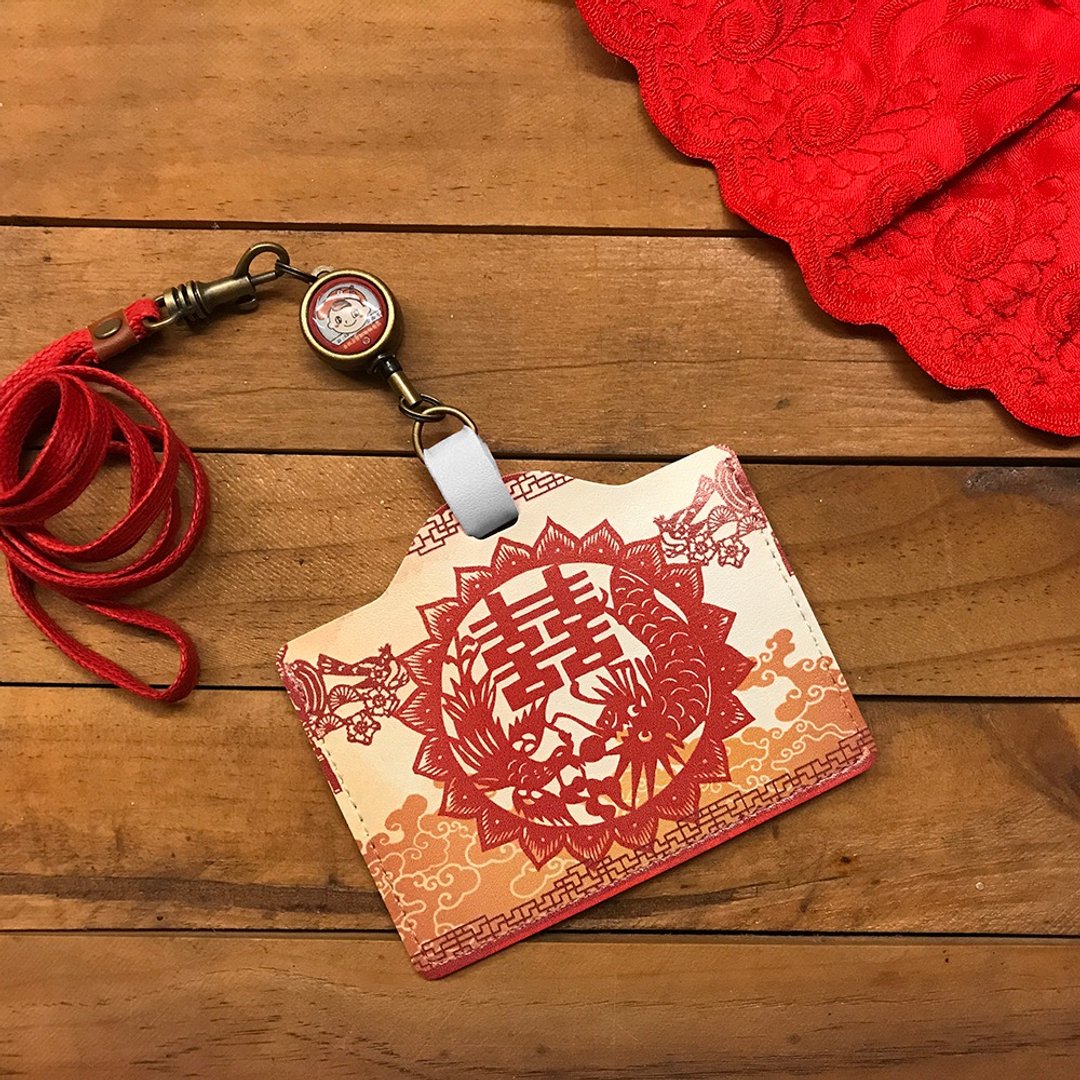 YOYO card case 伸缩证件套 (横式) - 红囍 婚礼小物 礼物推荐 - 证件套/卡套 - 人造皮革 绿色