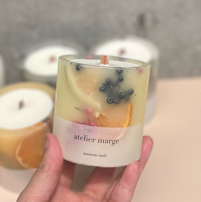 植物蜡烛水果 - 蜡烛/烛台 - 蜡 橘色