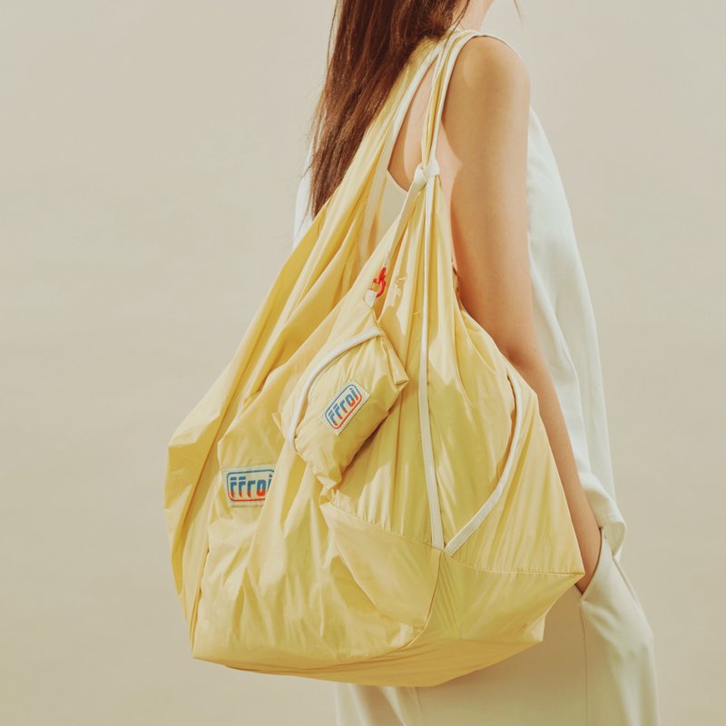 购物袋 (L)_黄色 - 手提包/手提袋 - 尼龙 黄色