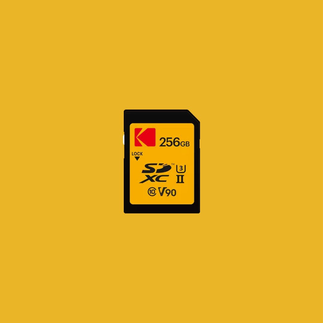 【Kodak 柯达】Kodak SD UHS-II A2 V90 8K相机记忆卡高清版 - U盘 - 塑料 黄色