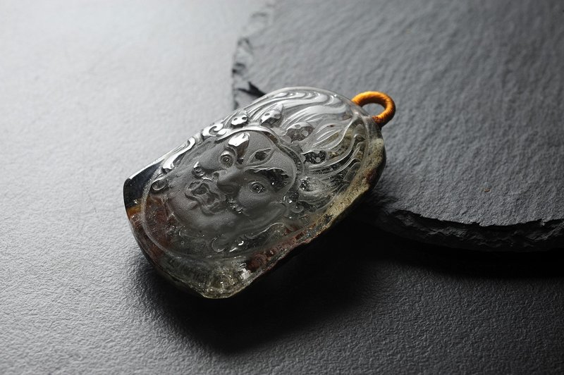 绿幽灵大黑天财神  矿石/水晶/灵修/开运/招财/破煞/防小人 - 项链 - 水晶 