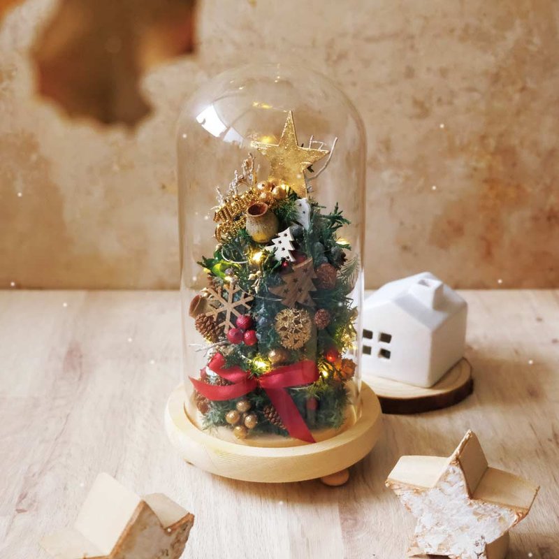 Light up Christmas! 点亮圣诞夜雪松迷你树 | 干燥花 - 植栽/盆栽 - 植物．花 绿色