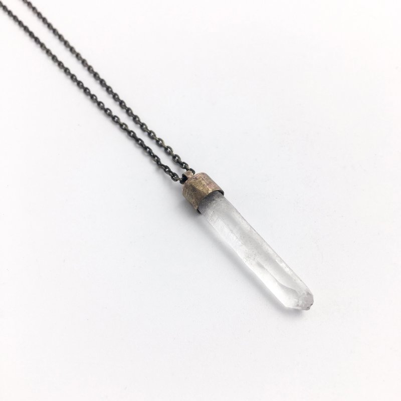 复古系列 | 白水晶项链 - 项链 - 水晶 透明