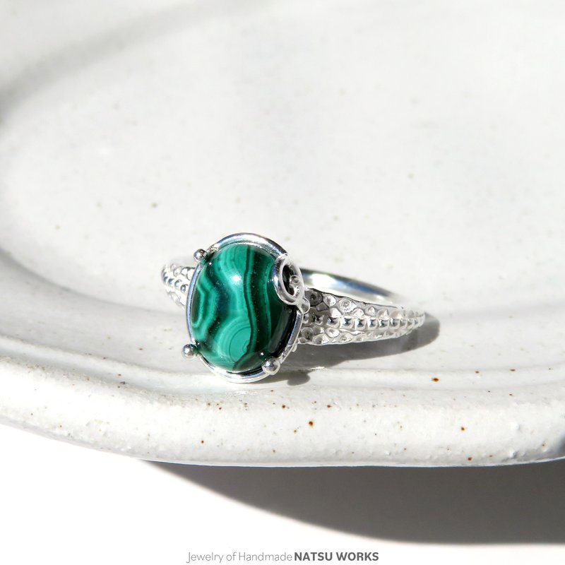 孔赛绿玉髓戒指 / Malachite Opal Ring 255 - 戒指 - 宝石 绿色