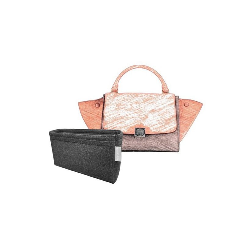 【香港制造|韩国绒布】手制内袋 - Celine Trapeze Bag Small - 化妆包/杂物包 - 其他材质 多色