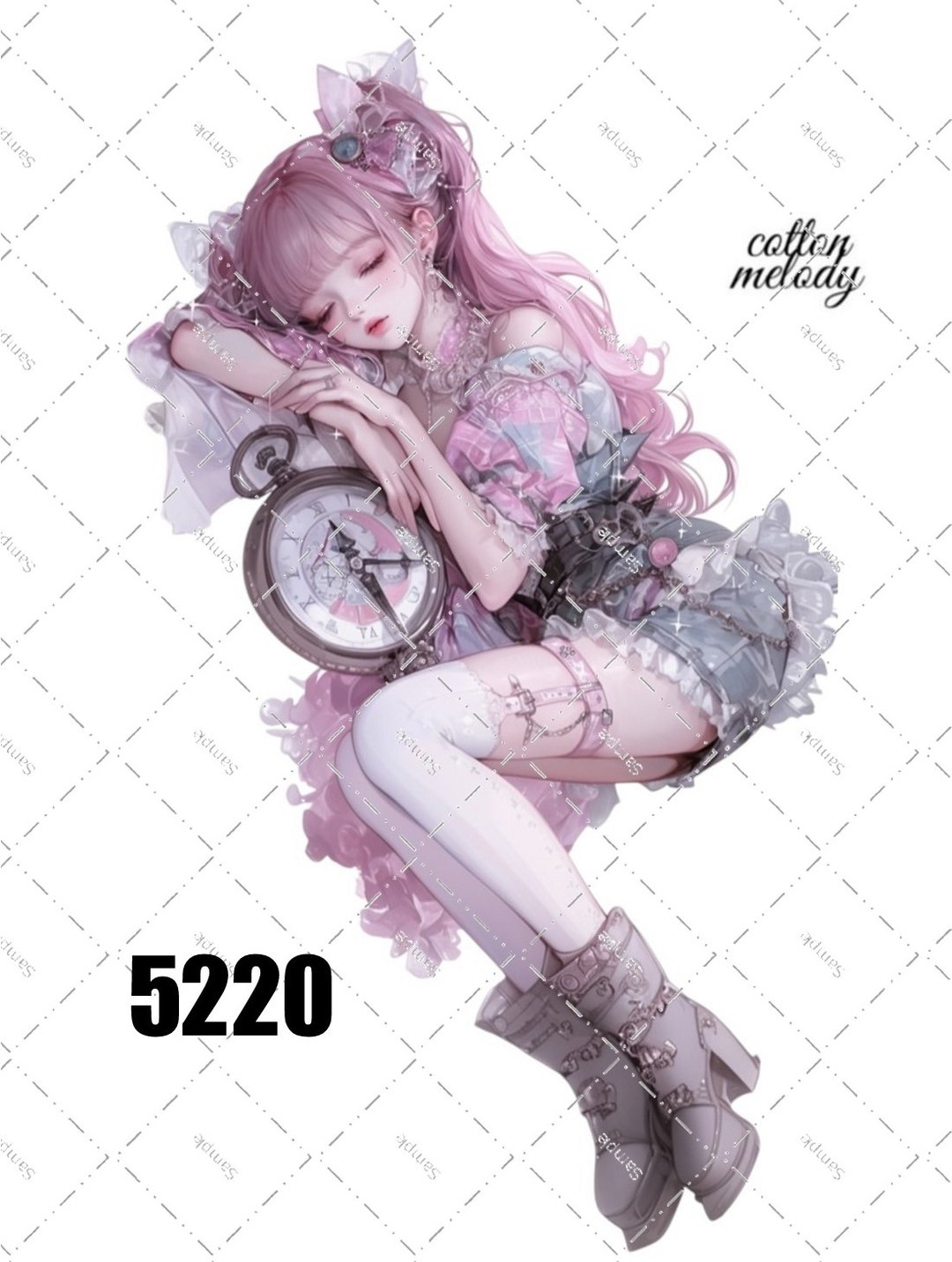 original sticker no.5220 人物贴纸 原创贴纸 原创人物贴纸 装饰贴纸 cotton melody - 贴纸 - 纸 